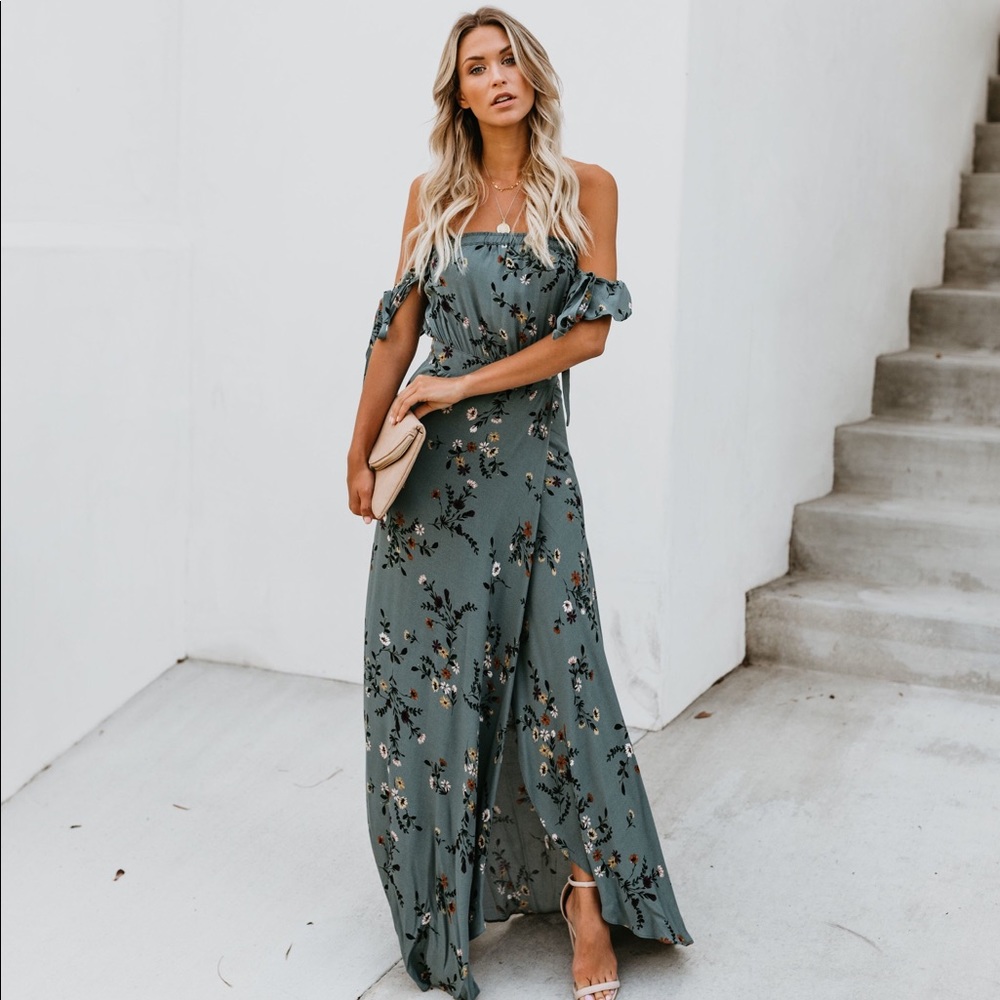 GARDEN STATE OFF THE SHOULDER MAXI DRESS